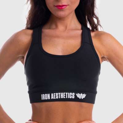 Női sportmelltartó STUFFED - Iron Aesthetics, fekete