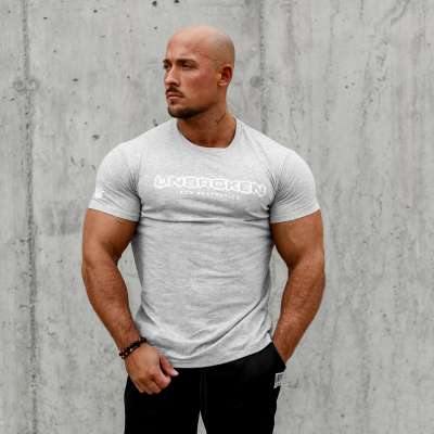 Férfi fitness póló Iron Aesthetics Unbroken, szürke