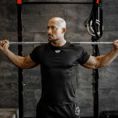 Férfi funkcionális póló Iron Aesthetics Performance, fekete