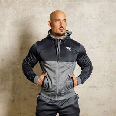 Férfi sportpulóver Iron Aesthetics Half, navy&grey