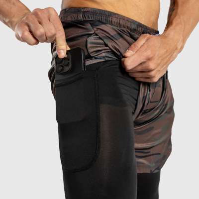 Funkcionális short leggingsel Iron Aesthetics Speed 2in1, camo