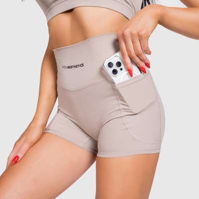 Sportos rövidnadrág Iron Aesthetics Siren, bézs