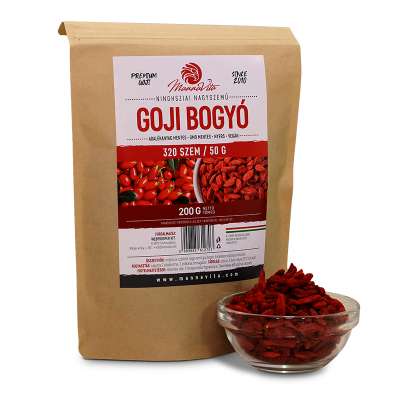 Prémium Nagyszemű GOJI bogyó mag, 200g (3 darabos csomag)