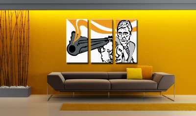 Kézzel festett POP Art festmény AL PACINO 3 darab al7 | különböző méretek