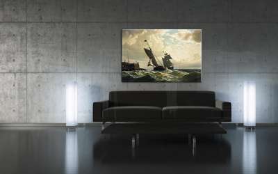 A kép a vásznon MAKING HARBOR - William Bradford REP022