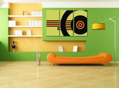 Kézzel festett POP Art festmény ABSTRAKT 3-részes abstr1 | különböző méretek