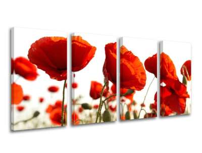 4 részes falfestmény FLOWERS XOBKV118E41