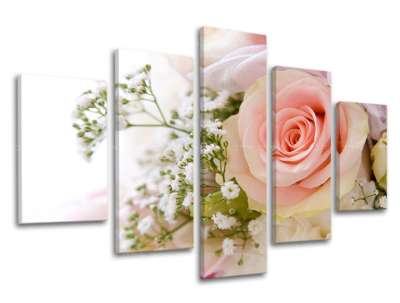 5 részes falfestmény FLOWERS XOBKV134E50