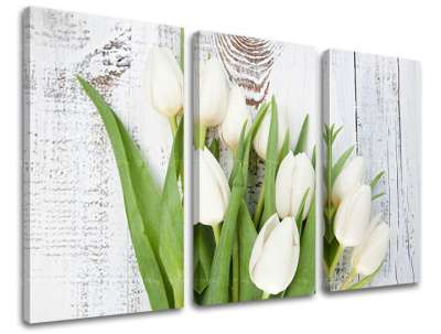 3 részes falfestmény FLOWERS KV036E30