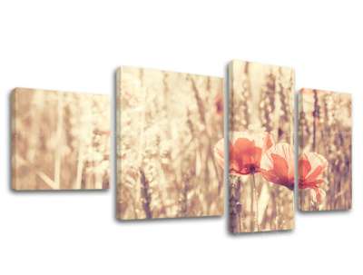 4 részes falfestmény FLOWERS KV074E40