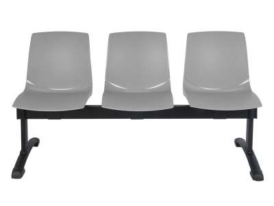 GRO-Ari 3 Black háromüléses várótermi pad