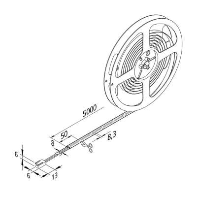 LED-csík Basic-Tape S, IP54, 3,000K, hossza 500cm