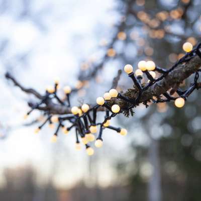 Berry Mini LED fényfüzér időzítő funkcióval fehér