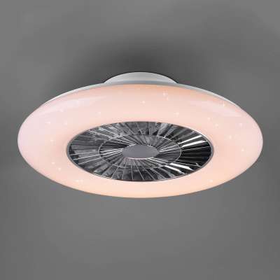 Visby LED mennyezeti ventilátor, Ø60cm, áll. fehér