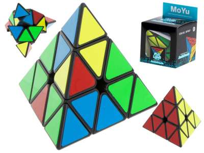 PYRAMINX puzzle kocka játék Black MoYu