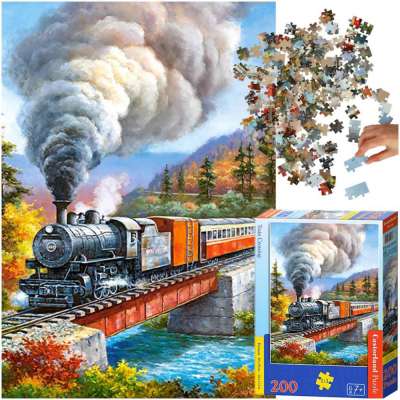 CASTORLAND Puzzle 200el. Vonatátjáró - Vonat