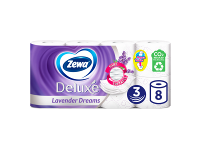 Zewa deluxe toalettpapír lavender dreams 3 rétegű 8 tekercs