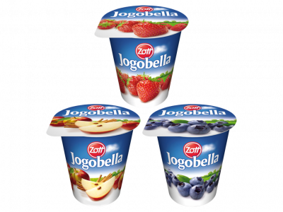 Zott Jogobella joghurt (eper, alma-fahéj, áfonya) 150g