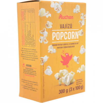 Auchan Kedvenc Popcorn vajízű 300 g (3 x 100 g)