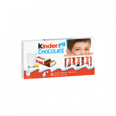 Kinder tejcsokoládé szelet tejes krémmel töltve 8 db 100 g