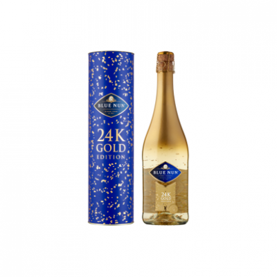 Blue Nun Gold Edition 24 karátos aranylemezkés ízesített boralapú ital 11% 750 ml