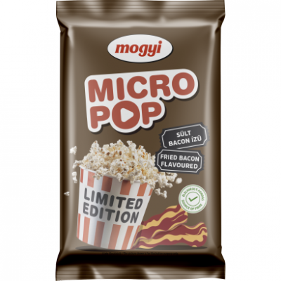 Mogyi Micro Pop mikrohullámú sütőben elkészíthető sült bacon ízű pattogatni való kukorica 80 g 