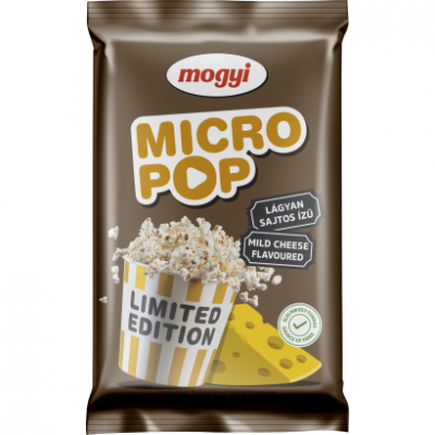 Mogyi Micro Pop mikrohullámú sütőben elkészíthető lágyan sajtos ízű pattogatni való kukorica 80 g