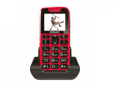 EVOLVEO EASY PHONE EP-500 Kártyafüggetlen mobiltelefon piros