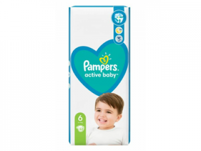 Pampers Active Baby Jumbo Pack pelenka, 6-os méret, 52 db