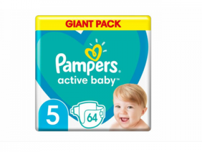 Pampers Active Baby Giant Pack pelenka 5-ös méret, 64 db