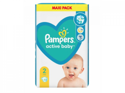 Pampers Active Baby Maxi Pack M2 Pelenka, 72 db