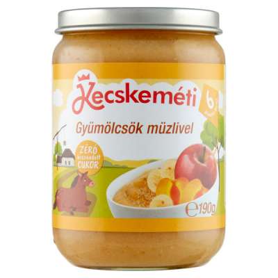 Kecskeméti Bébiétel Gyümölcs Müzli Ízesítéssel 6 Hónapos Kortól - 190 g