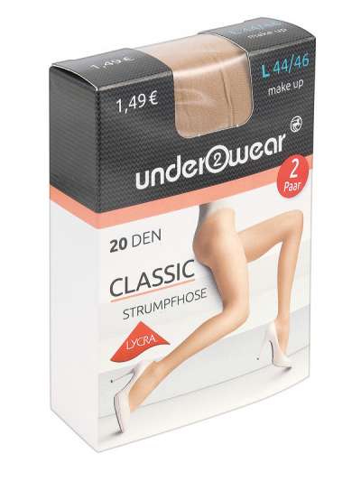 Underwear Classic 20 Den Make Up 44-46 Harisnya - 2 db