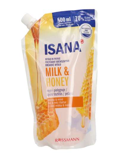 Isana tej és méz folyékony szappan utántöltő - 500 ml