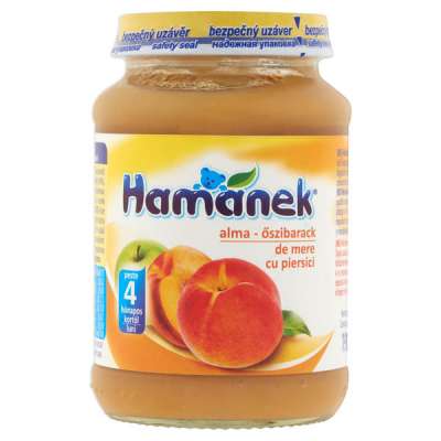 Hamánek Bébiétel Alma- Őszibarck 4 Hónapos Kortól - 190 g