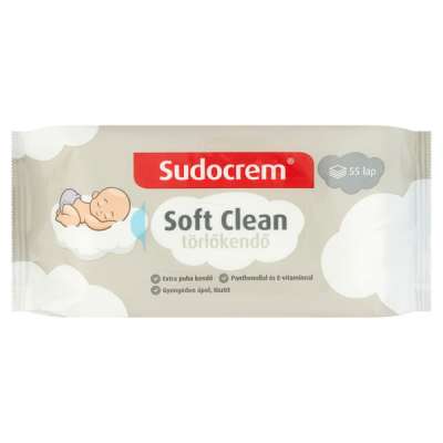 Sudocrem Soft Clean Törlőkendő - 55 db
