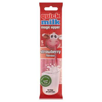 Quick Milk szívószál eper izű - 30 g
