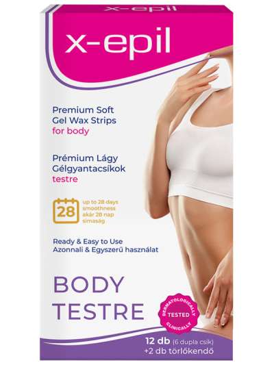 X-Epil Premium Soft gélgyantacsík testre - 12 db