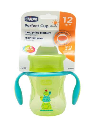 Chicco Perfect 360 Zöld/narancs Itatópohár 12 Hónapos Kortól - 1 db