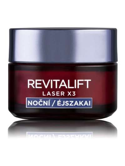 L'Oréal Paris Revitalift Laser X3 öregedésgátló éjszakai arcápoló - 50 ml