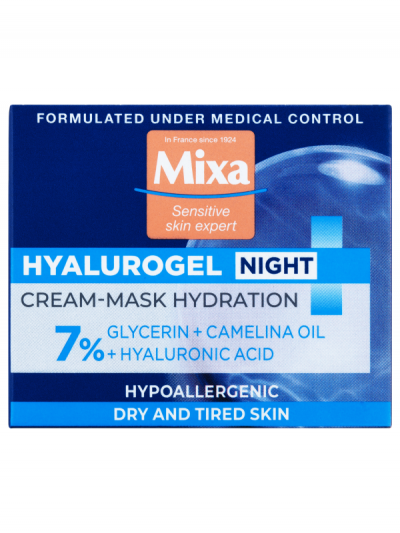 Mixa Hyalurogel intenzív éjszakai hidratáló arckrém - 50 ml