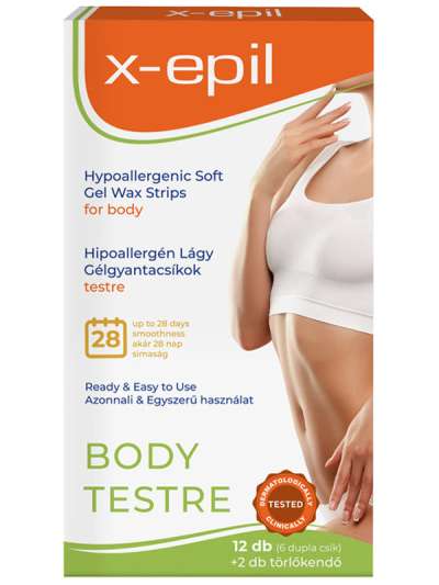 X-Epil Hypoallergén gélgyantacsík testre - 12 db
