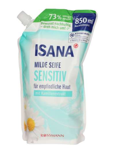 Isana Sensitiv folyékony szappan utántöltő - 850 ml