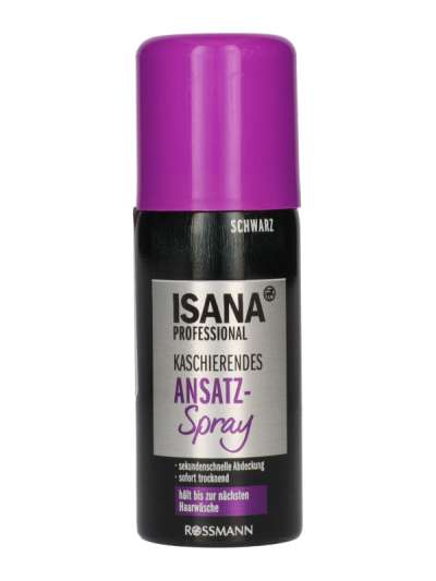 Isana Hair Fekete Hajszínező spray - 75 ml