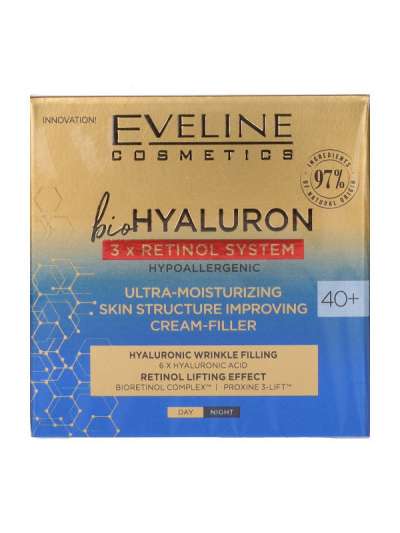 Eveline Bio Hyaluron hidratáló krém retinollal 40+ - 50 ml