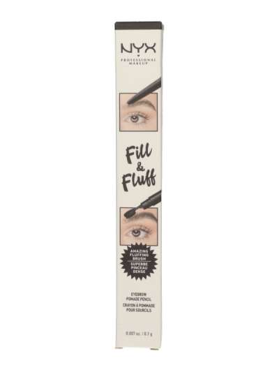 NYX Professional Makeup Fill & Fluff Eyebrow Pomade Pencil szemöldök ceruza /Fluff Black - 1 db