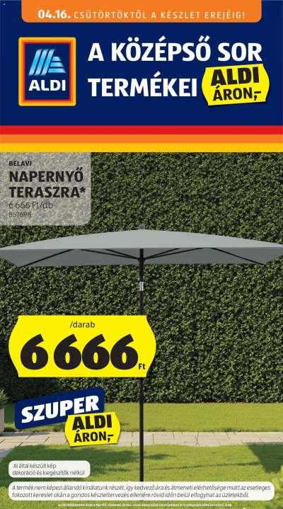 Aldi Középső sor termékei