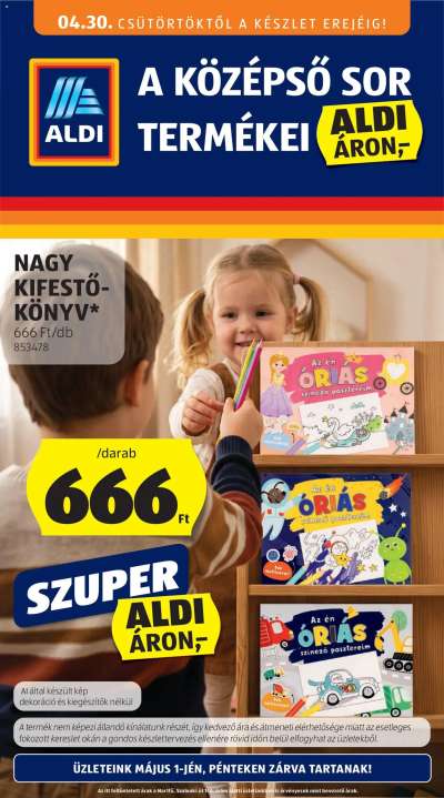Aldi Középső sor termékei