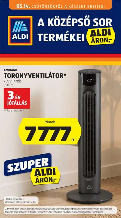 Aldi Középső sor termékei