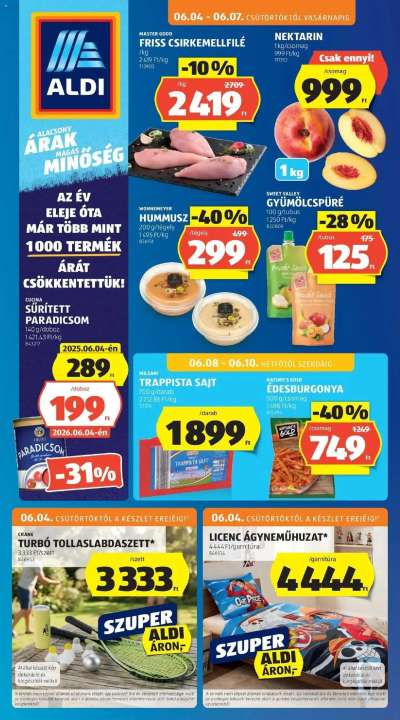Aldi újság érvényessége 2026.06.10-ig